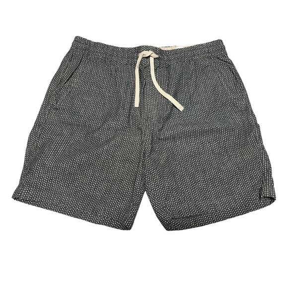 VTG J. Crew New York Pull On Drawstring Shorts SZ Navy Blue White Dots Preppy - Picture 1 of 7